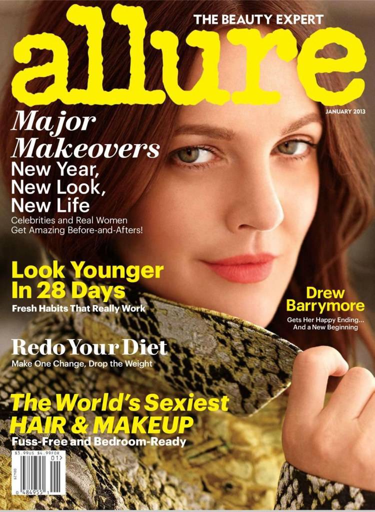Drew Barrymore @ Allure January 2013