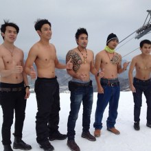 น้ำฝน-อาร์ต ควงคู่ท้าลมหนาว สัมผัสหิมะที่ เกาหลี