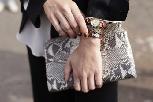 แฟชั่น กระเป๋าถือ หนังงู สุดจี๊ด มาแรงงแห่งปี