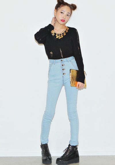 แฟชั่น กางเกงเอวสูง สำหรับ สาวๆ