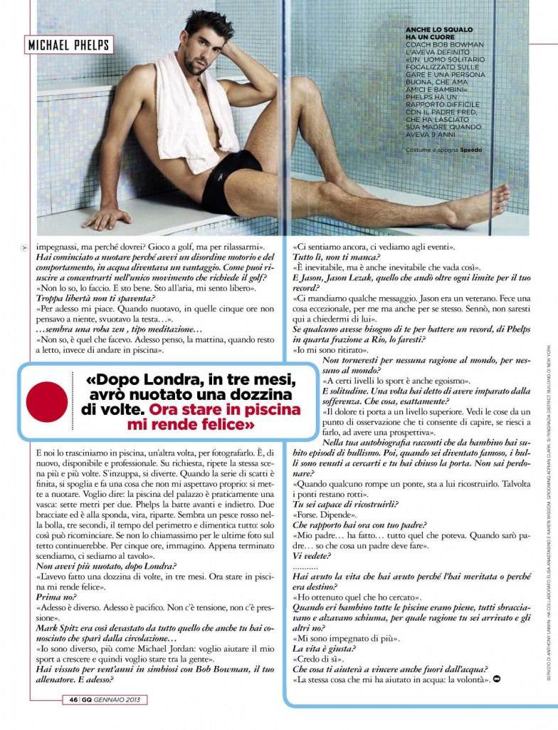 Michael Phelps @ GQ Italia January 2013