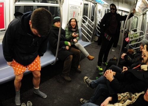 “No Underwear Subway Ride”