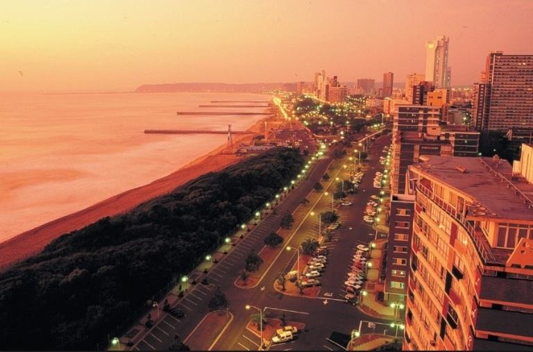 Sunset over Durban South Africa