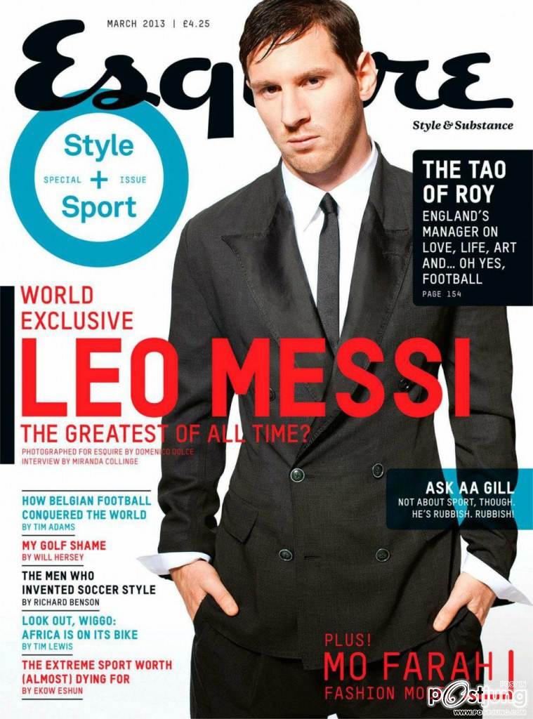 Leo Messi @ Esquire UK March 2013