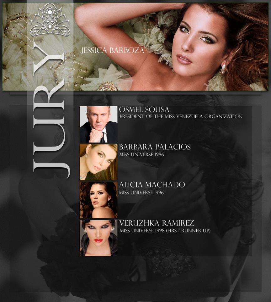กรรมการตัดสิน ประธานมิสเวเนซูเอล่า + 3 อดีตมิสเวเนซูเอล่า (MU ปี 1986 1996 ,รอง1MU ปี1998