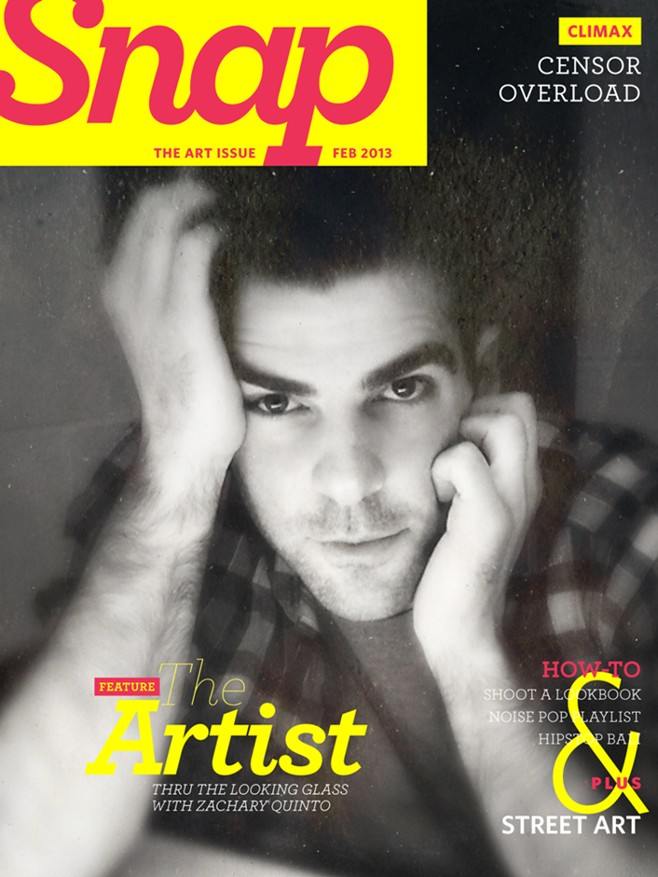 Zachary Quinto @ Snap Magazine February 2013