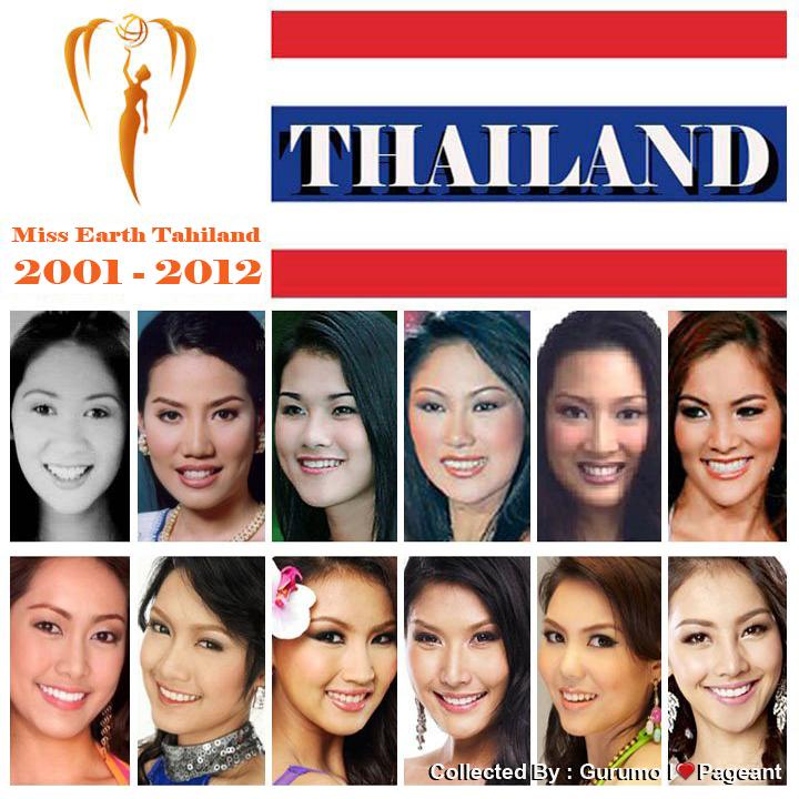 Miss Earth Thailand ทั้ง 12 คน ภายใต้การดูแลของ "คุณแดง" สุรางค์ เปรมปรีด์ (เฉพาะปี 2002 - 2012)