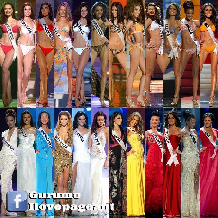 Miss Universe 2001 -2012 Swimsuit and Evening Gown Presentation Show