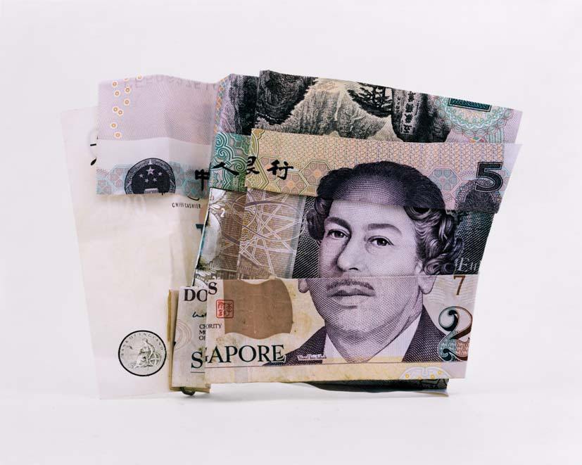 ไอเดียสร้างสรรค์ พับแบงก์ เรียงซ้อนกัน เป็นภาพอาร์ตสุดศิลปะ