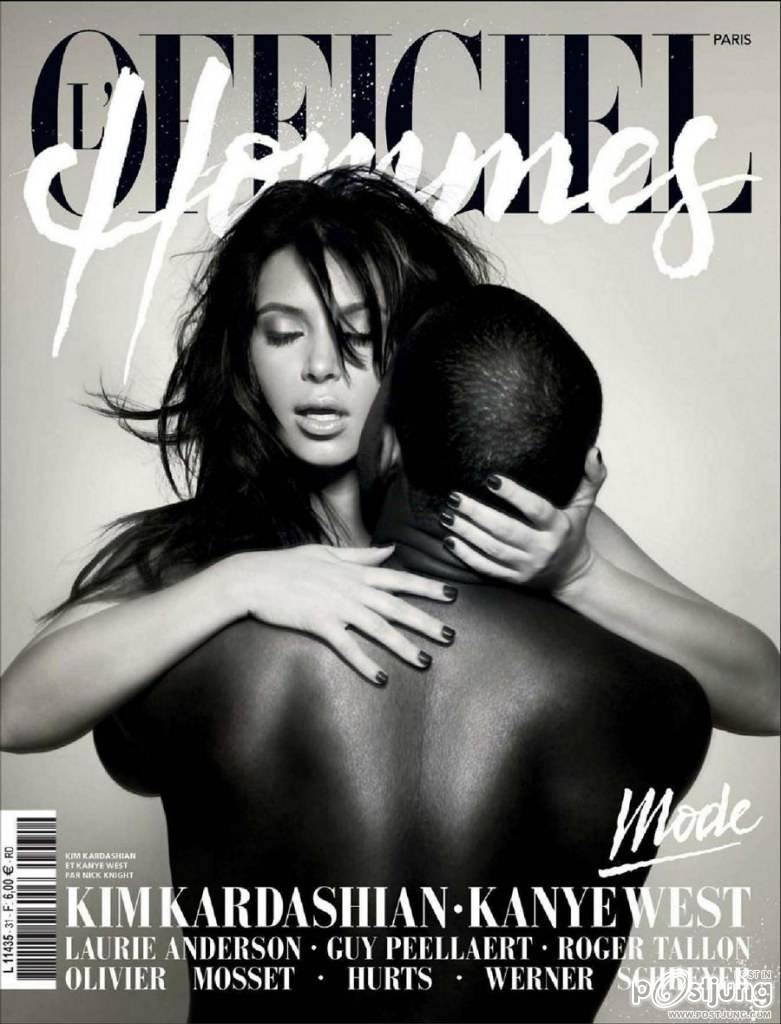 Kim Kardashian & Kanye West @ L'Officiel Hommes Paris Spring 2013