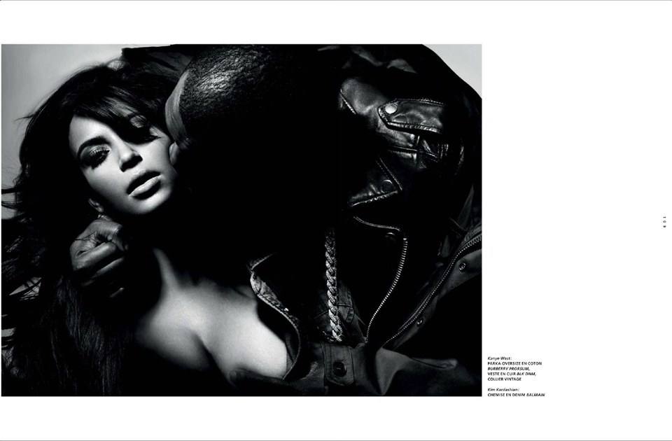 Kim Kardashian & Kanye West @ L'Officiel Hommes Paris Spring 2013