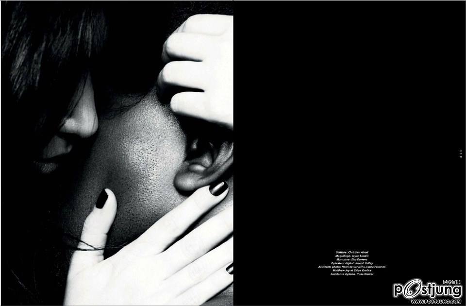 Kim Kardashian & Kanye West @ L'Officiel Hommes Paris Spring 2013