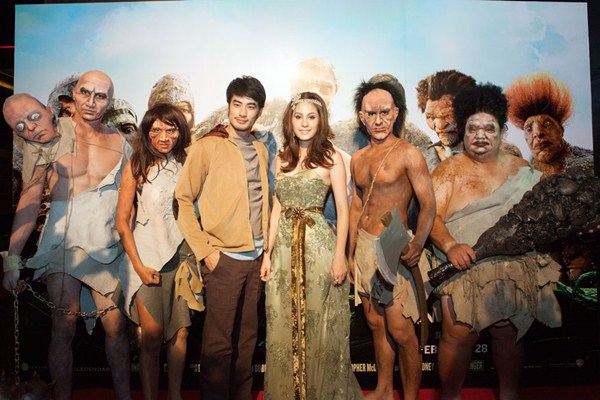 บอย ปกรณ์ กับ ขวัญ อุษามณี ในงานเปิดตัวภาพยนตร์ แจ๊คผู้สยบยักษ์ Jack the Giant Slayer