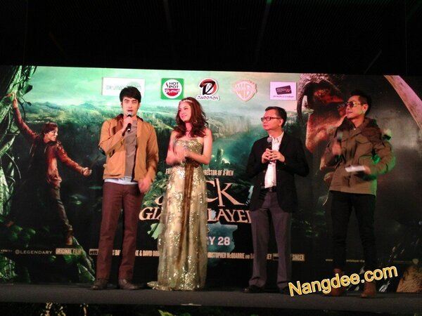 บอย ปกรณ์ กับ ขวัญ อุษามณี ในงานเปิดตัวภาพยนตร์ แจ๊คผู้สยบยักษ์ Jack the Giant Slayer