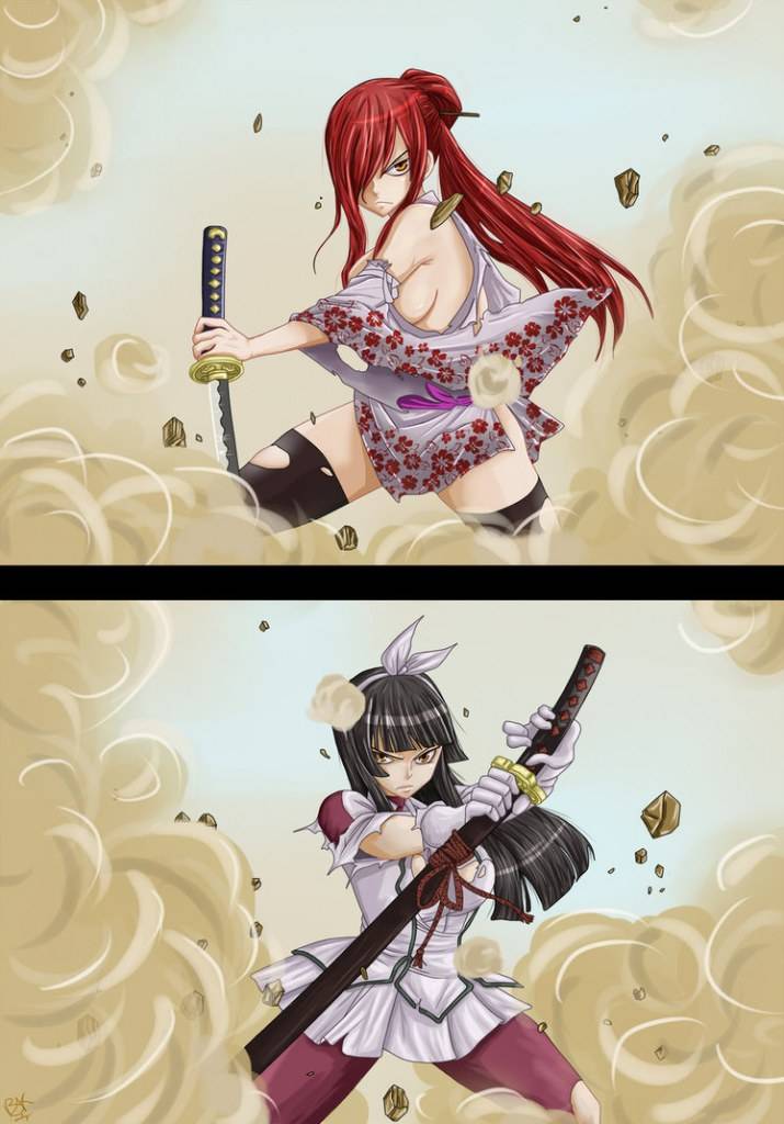 Kagura vs Minerva vs Erza