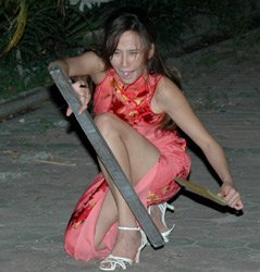 อั้ม พัชราภา สวยๆ กับบทบู๊