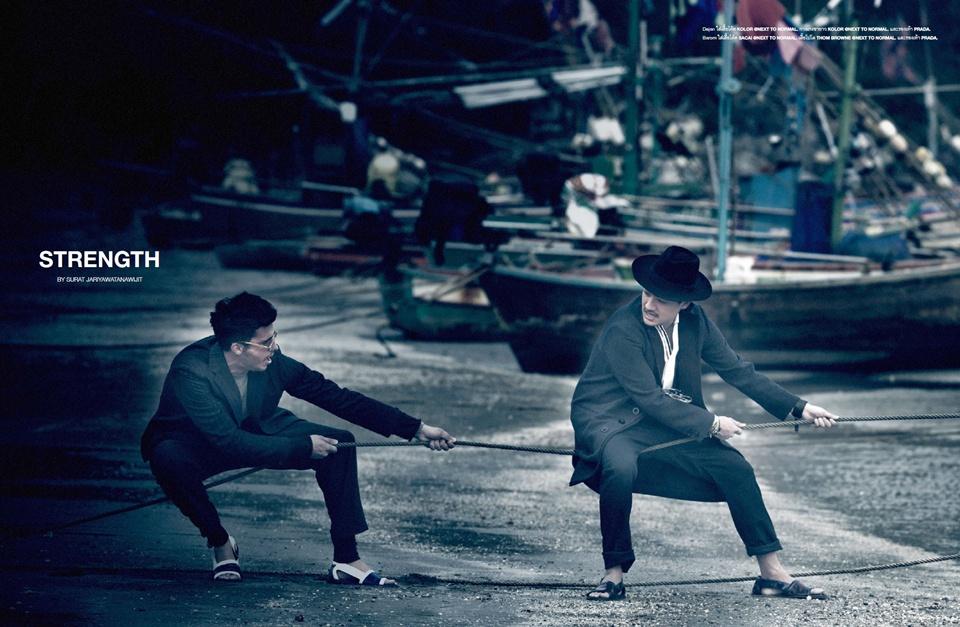 Barom Bhichanchitr & Dejan Bugarinovic @ Num&eacute;ro Homme vol.1 no.1 March 2013