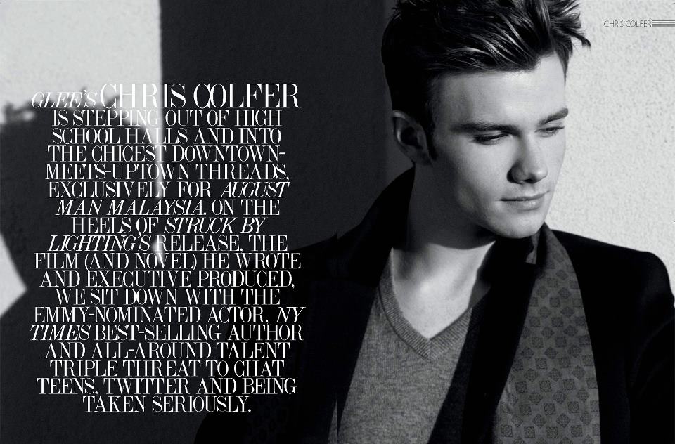 Перевод песни chris grey let the world. Chris Colfer smile.