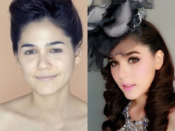 ดารา ก่อน-หลัง แต่งหน้า