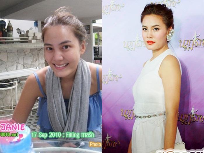 ดารา ก่อน-หลัง แต่งหน้า