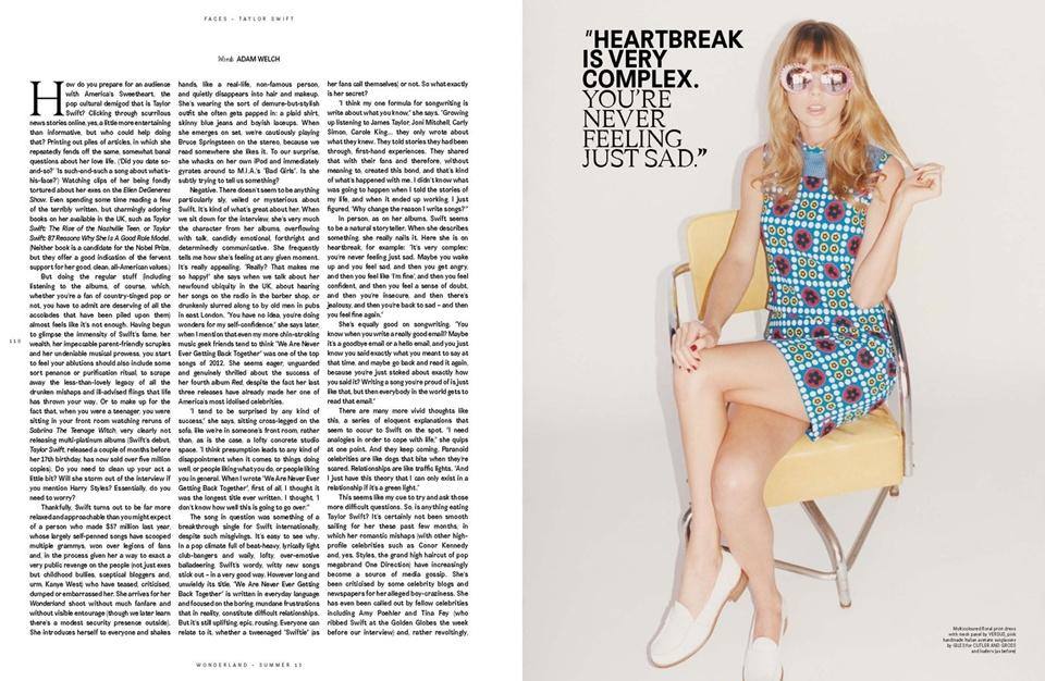 Taylor Swift @ Wonderland April/May 2013