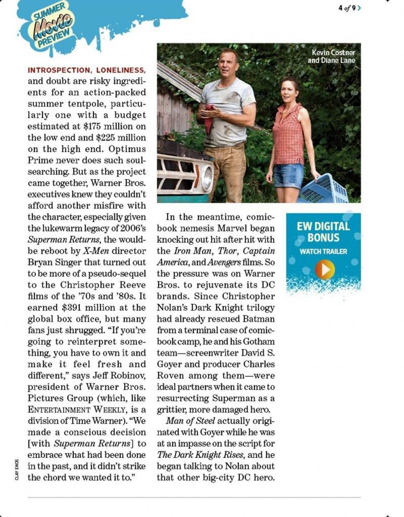 Man of Steel @ Entertainment Weekly #1255/1256 April 2013