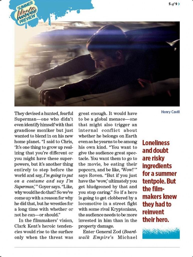 Man of Steel @ Entertainment Weekly #1255/1256 April 2013