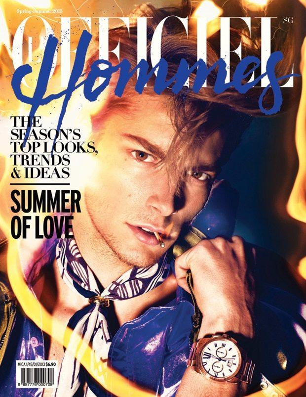 Timoth&eacute;e Bertoni @ L'Officiel Hommes Singapore S/S 2013