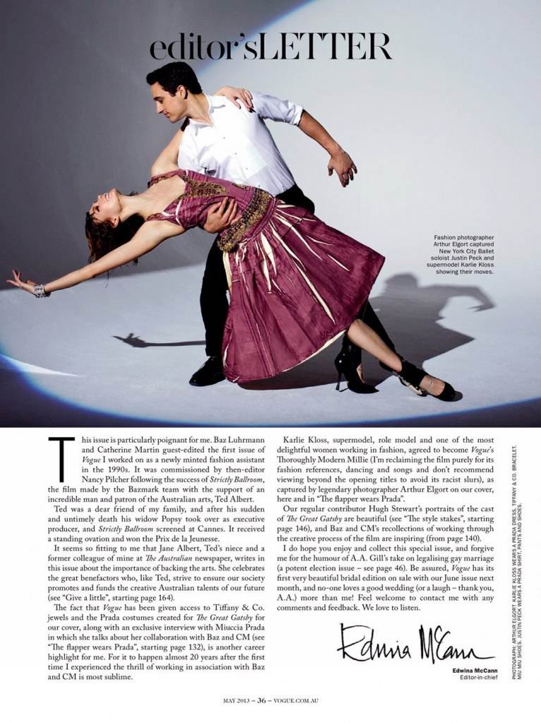 Karlie Kloss @ Vogue Australia May 2013