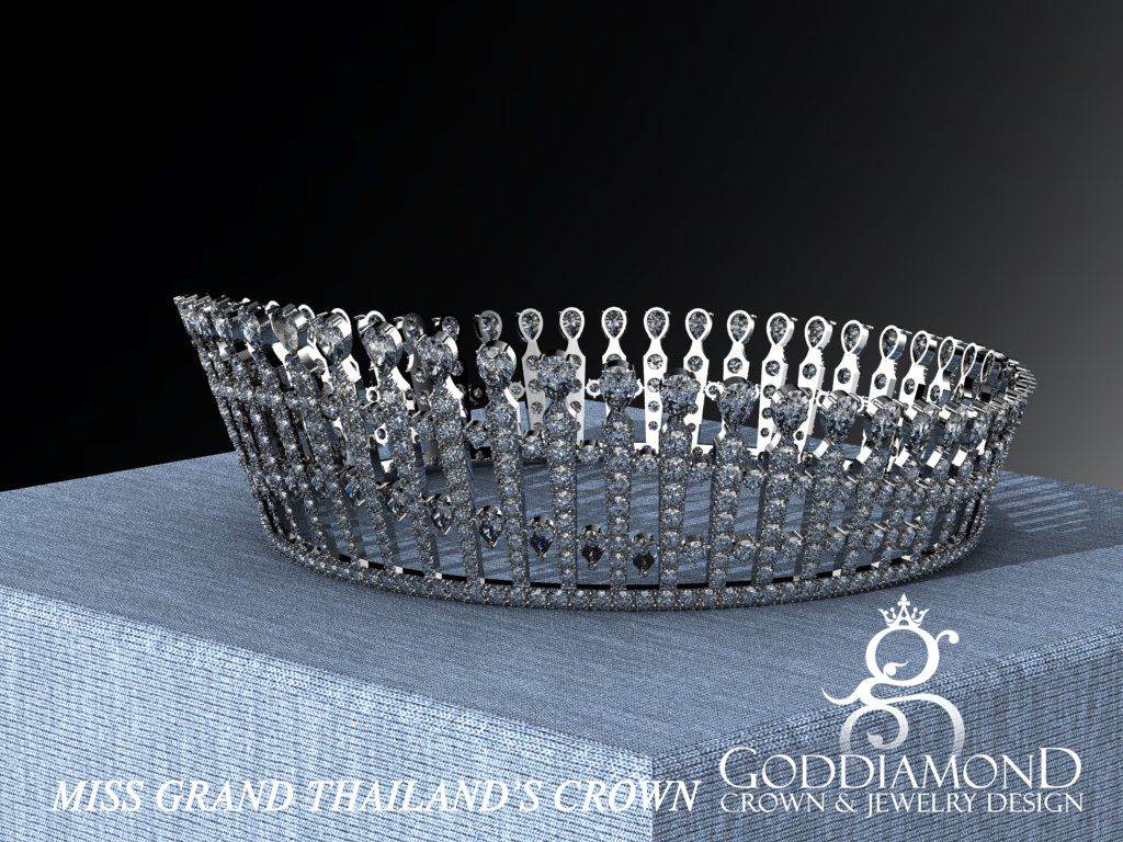 มงกุฎ Miss Grand Thailand 2013 ผลิตและออกแบบโดย Goddiamond
