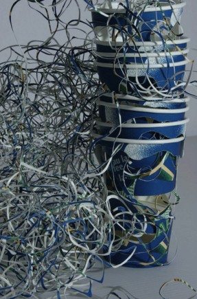 Mari Kamei cuts everyday objects into fine threads