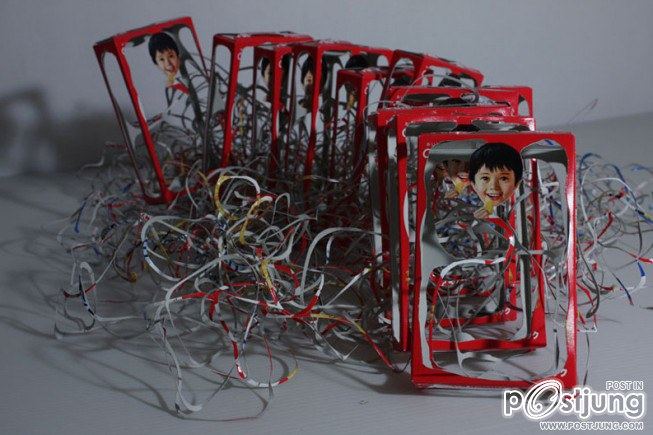 Mari Kamei cuts everyday objects into fine threads