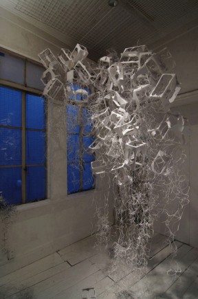 Mari Kamei cuts everyday objects into fine threads