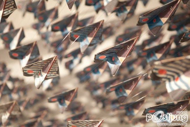 Operation A | Shusuke Ao&rsquo;s installation of 2450 paper planes