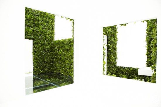 HOUSE VISION 2013 | a bathroom surrounded by green walls and floors