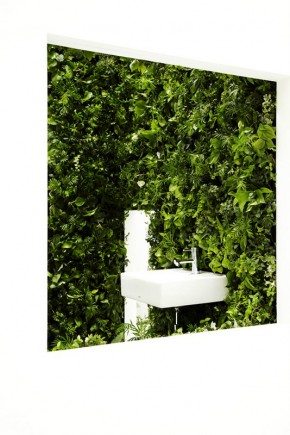 HOUSE VISION 2013 | a bathroom surrounded by green walls and floors