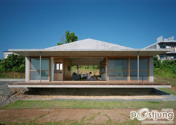 a weather-proof house on an island by Harunatsu-Archi