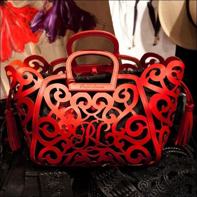 BAG LOVE: SS2013 RALPH LAUREN RED SWIRL & TASSEL HANDBAG