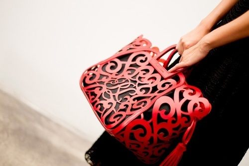 BAG LOVE: SS2013 RALPH LAUREN RED SWIRL & TASSEL HANDBAG
