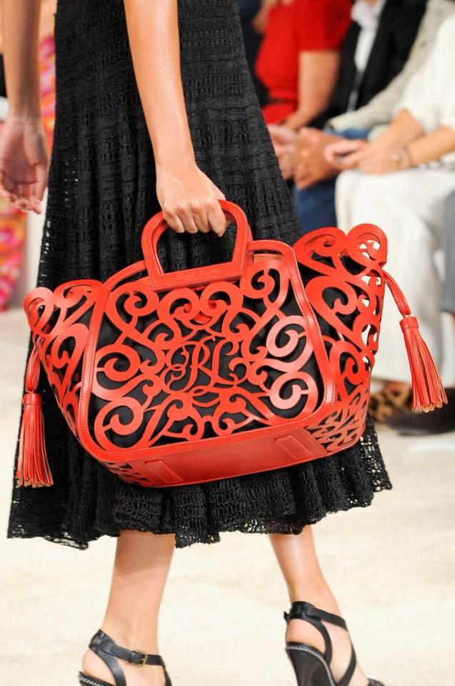 BAG LOVE: SS2013 RALPH LAUREN RED SWIRL & TASSEL HANDBAG