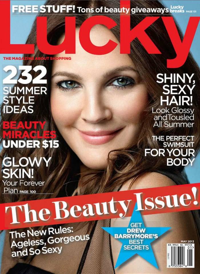 Drew Barrymore @ Lucky Magazine May 2013