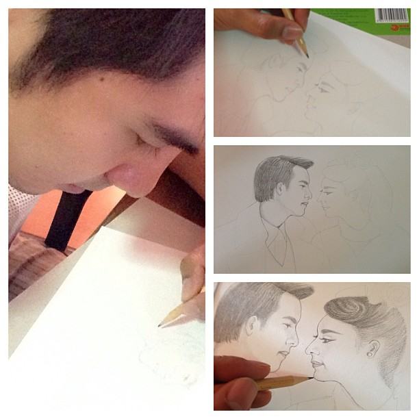 โป๊ป ชวนจิ้นต่อ มาดูภาพวาด โป๊ป มิว ฝีมือโป๊ป กัน
