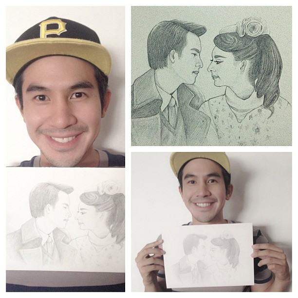 โป๊ป ชวนจิ้นต่อ มาดูภาพวาด โป๊ป มิว ฝีมือโป๊ป กัน