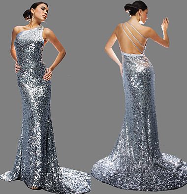 Silver long dress