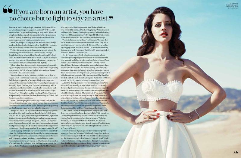 Lana Del Rey @ Fashion Magazine Summer 2013