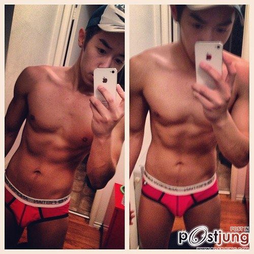นายแบบตี๋โชว์หุ่น