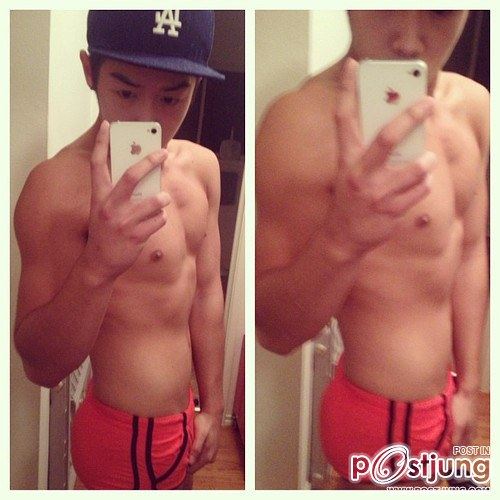นายแบบตี๋โชว์หุ่น