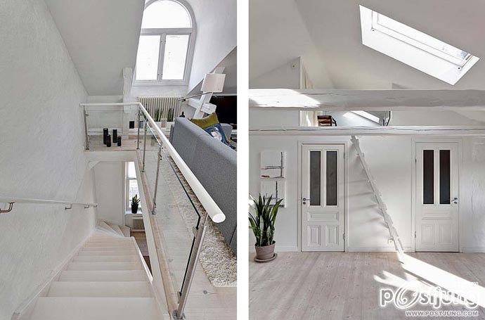 Bright Two Story Attic in Stockholm