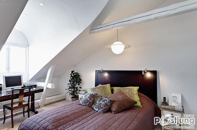 Bright Two Story Attic in Stockholm