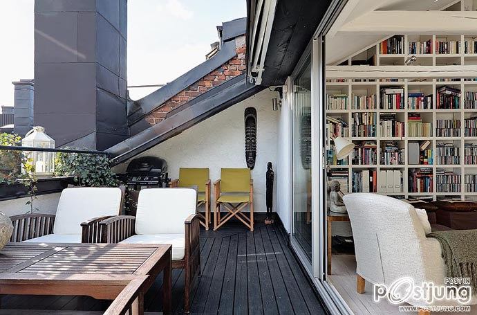 Bright Two Story Attic in Stockholm